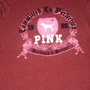 VS PINK pink tee - L - “committed to perfection”